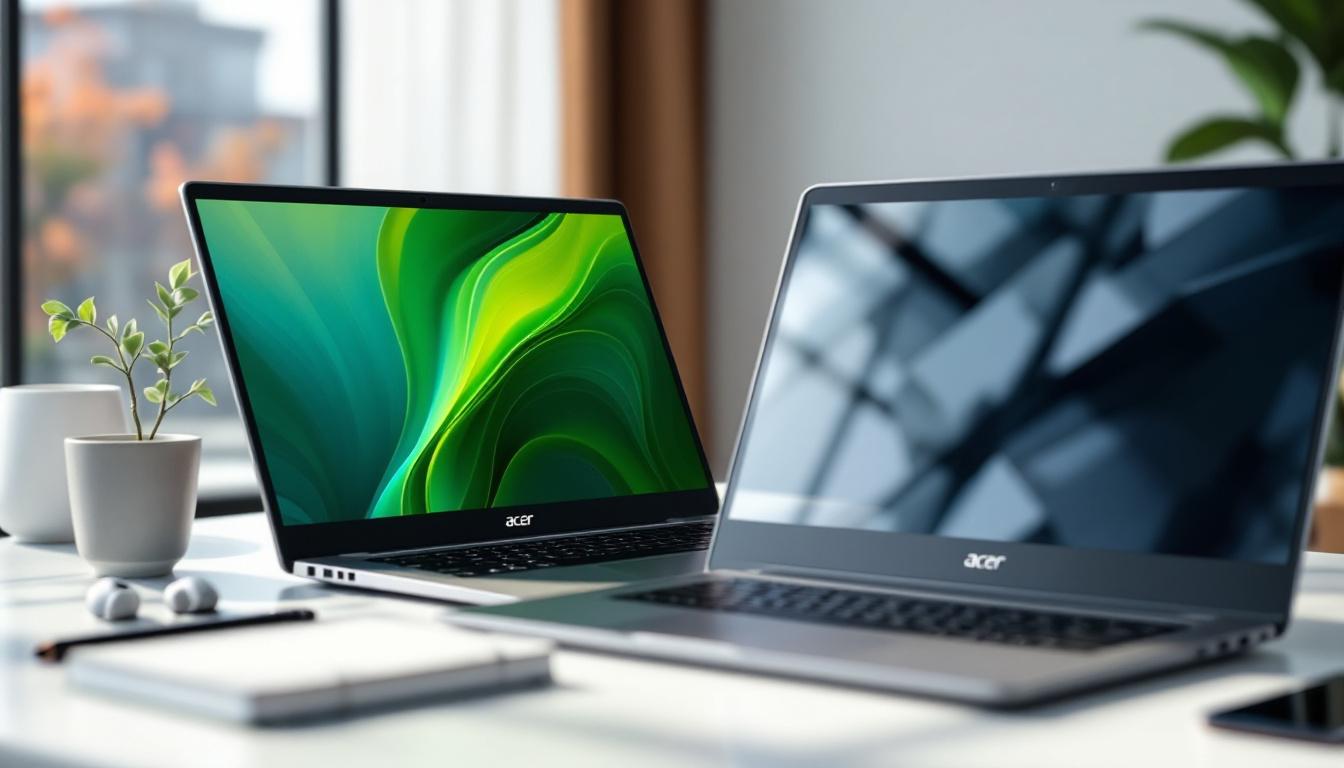 découvrez notre sélection des meilleurs ordinateurs portables acer 15 pouces, légers et puissants, idéaux pour les professionnels en déplacement à la recherche de performance et de mobilité.